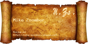 Mike Zsombor névjegykártya